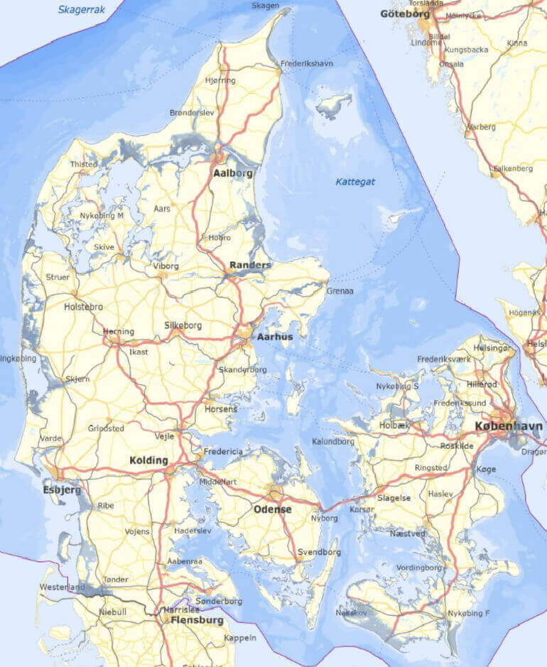 Danmarks vandstigning ved 4 meter
