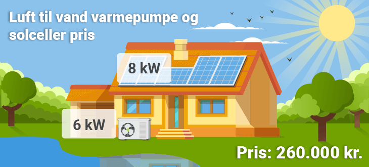 Luft til vand varmepumpe og solceller pris